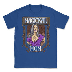 Magical Mom Funny Occult Vintage Halloween Unisex T-Shirt - Royal Blue