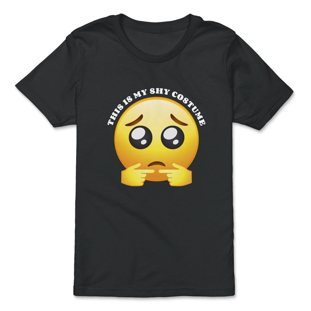 Shy Quote Halloween Costume Shy Emoticon & Fingers product - Premium Youth Tee - Black
