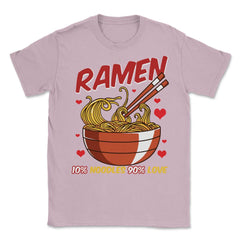 Ramen Bowl 10% noodles 90% love Japanese Aesthetic Meme graphic - Light Pink