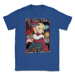 My New Year Resolution is to get Senpai to Notice Me Anime print - Royal Blue