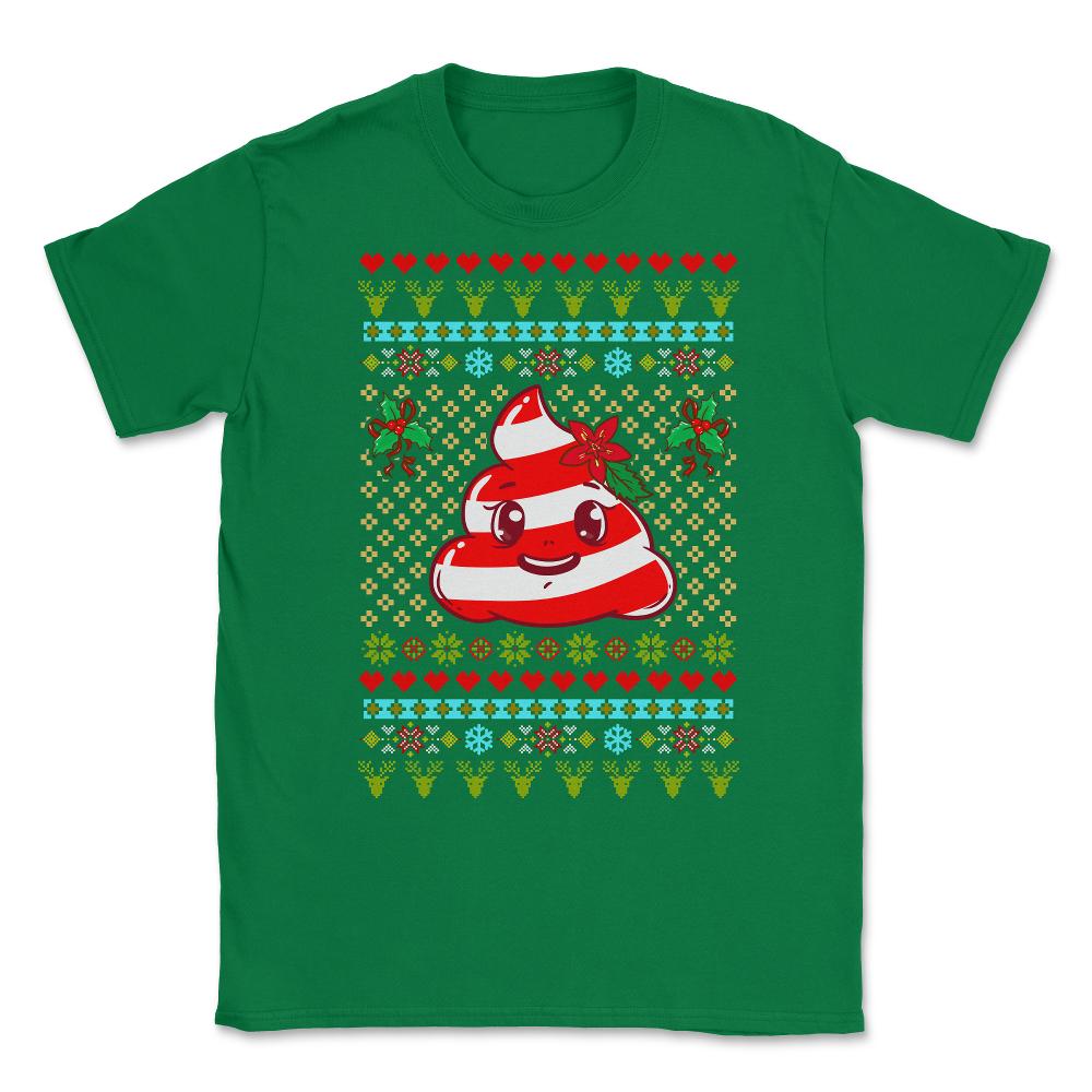 Poop Ugly Christmas Sweater Funny Humor Unisex T-Shirt - Green