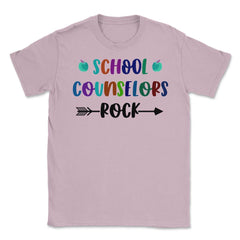 Funny School Counselors Rock Trendy Counselor Appreciation product - Light Pink