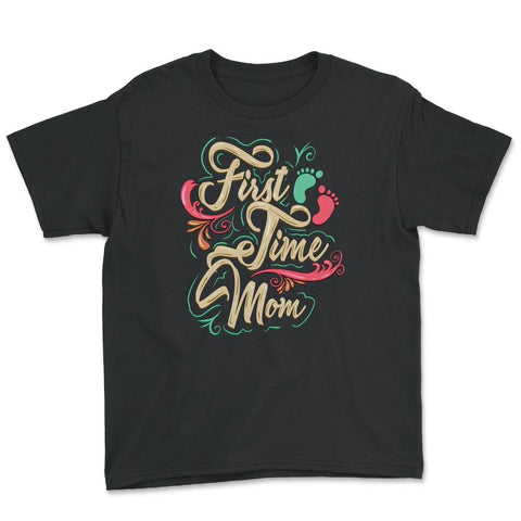 First Time Mom Youth Tee - Black