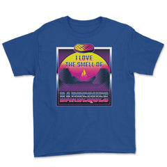 I Love the Smell of BBQ Funny Vaporwave Metaverse Look product Youth - Royal Blue