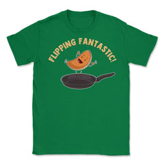 Flipping Fantastic! Hilarious Happy Kawaii Pancake print Unisex - Green