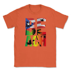 Puerto Rico Flag Beach T Shirt Gifts Shirt Tee  Unisex T-Shirt - Orange