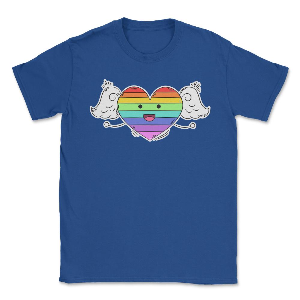 Rainbow Heart Gay Pride Month t-shirt Shirt Tee Gift Unisex T-Shirt - Royal Blue