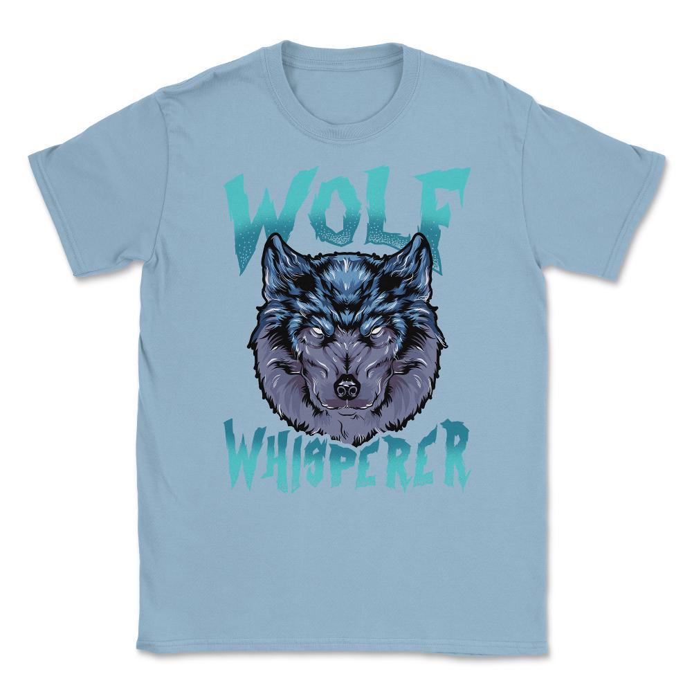 Wolf Whisperer Grunge Halloween Unisex T-Shirt - Light Blue