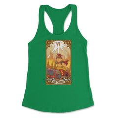 The Chariot Cat Arcana Tarot Card Mystical Wiccan product Women's - Kelly Green