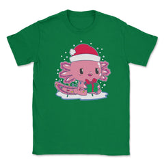 Funny Christmas Axolotl Santa Mexican Salamander Lover design Unisex - Green