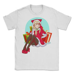 Christmas Anime Girl Unisex T-Shirt - White