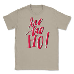 HO HO HO Design Christmas T-Shirt Tee Gift Unisex T-Shirt - Cream