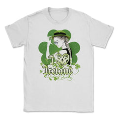 I love Ireland Woman Saint Patricks Day Celebratio Unisex T-Shirt - White