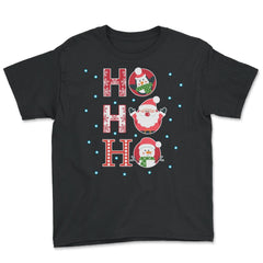 HO HO HO Christmas Funny Humor T-Shirt Tee Gift Youth Tee - Black