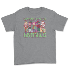 Hanging With My Gnomies Cute Kawaii Anime Gnomes product Youth Tee - Grey Heather
