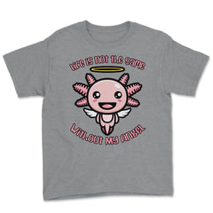 Axolotl Angel Life Is Not The Same Without My Angel graphic Youth Tee - Grey Heather