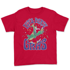 Let’s Party Gras Funny Mardi Gras Bird Drinking product Youth Tee - Red