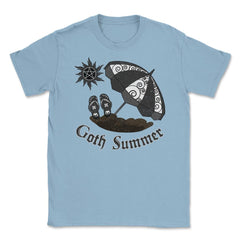Gothic Summer Umbrella Sun & Flip Flops Goth Punk Grunge product - Light Blue