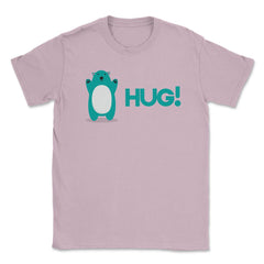 Bear Hug Witty Funny Humor design graphic Gifts Unisex T-Shirt - Light Pink