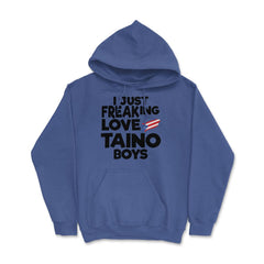 I Just Freaking Love Taino Boys Souvenir graphic Hoodie - Royal Blue