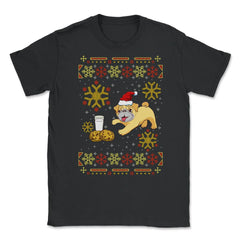 Pug Ugly Christmas Sweater Funny Humor Unisex T-Shirt - Black