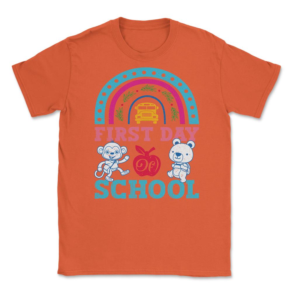 Welcome Back To School First Day of School Teachers & Kids print - Orange