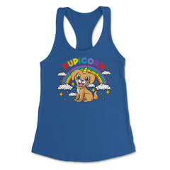 Gay Pride Rainbow Pupicorn Funny Puppy Unicorn Gift graphic Women's - Royal