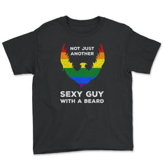 Not Just Another Sexy Guy with a Beard Rainbow Flag Funny product - Youth Tee - Black