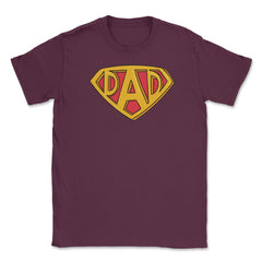 Super Dad Insignia Unisex T-Shirt - Maroon