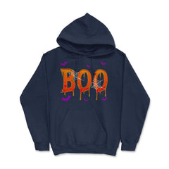 Boo Bees Halloween Ghost Bees Characters Funny Hoodie - Navy