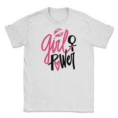 Girl Power Female Symbol T-Shirt Feminism Shirt Top Tee Gift (2) - White