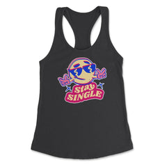 Stay Single Funny Anti-Valentines Day Smiley Icon product Women's - Black