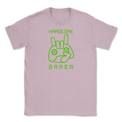Hardcore Gamer Fun Humor Gaming T-Shirt Tee Shirt Gift Unisex T-Shirt - Light Pink