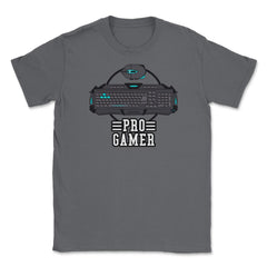 Pro Gamer Keyboard & Mouse Fun Humor T-Shirt Tee Shirt Gift Unisex - Smoke Grey