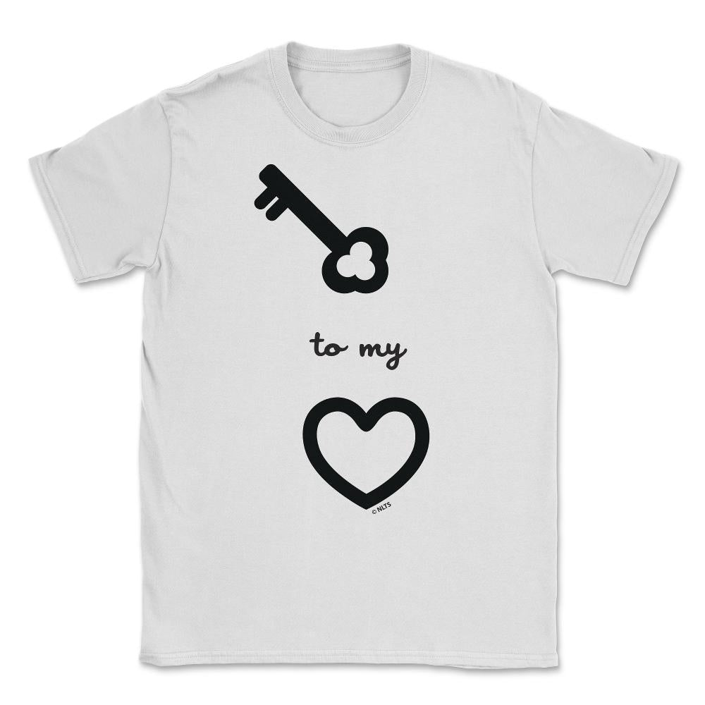 Key to my Heart Unisex T-Shirt - White