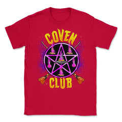 Coven Club for Witches Witchcraft Occult Pentagram Unisex T-Shirt - Red