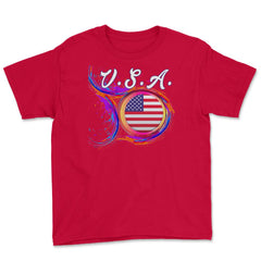 United States Flag 2021 Holi Greeting American Flag Souvenir graphic - Red