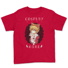 Cosplay Anime Girl Gift print Youth Tee - Red