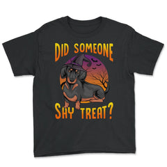Did Someone Say Treat? Dachshund Dog Halloween Costume graphic Youth - Black
