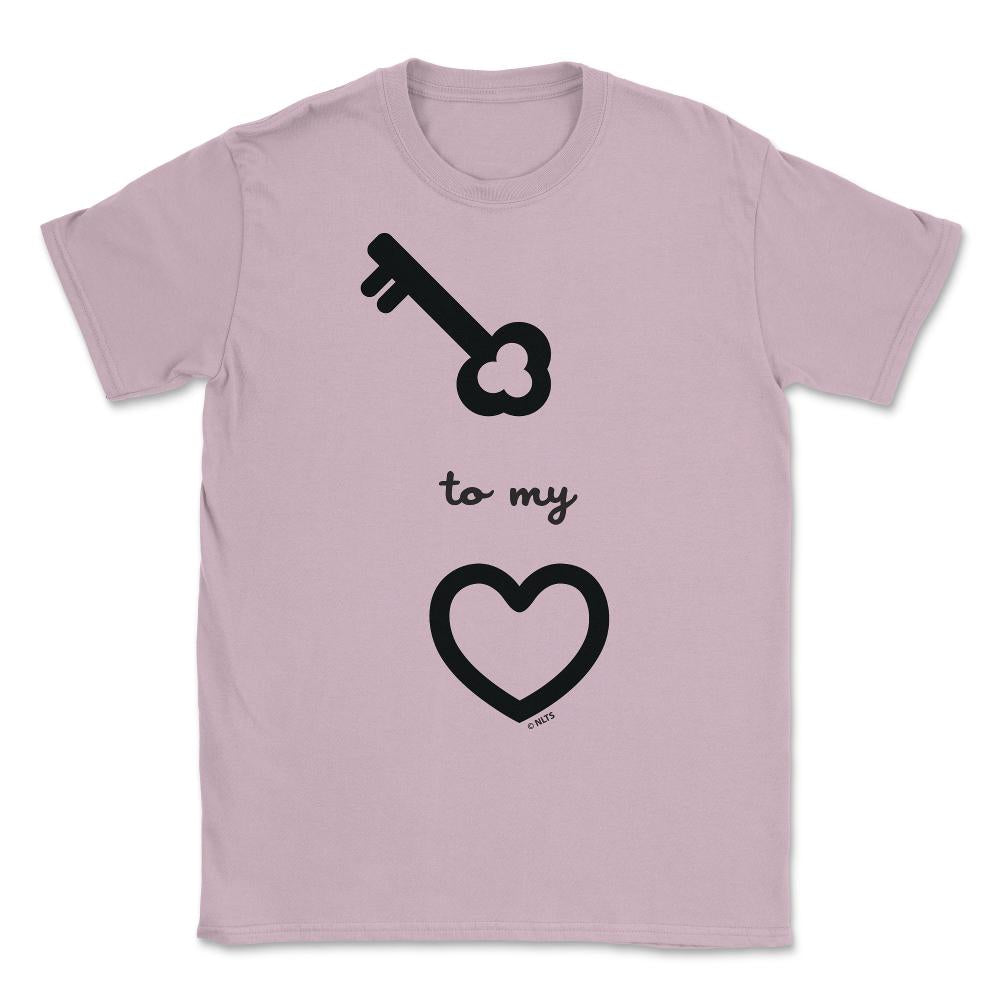 Key to my Heart Unisex T-Shirt - Light Pink