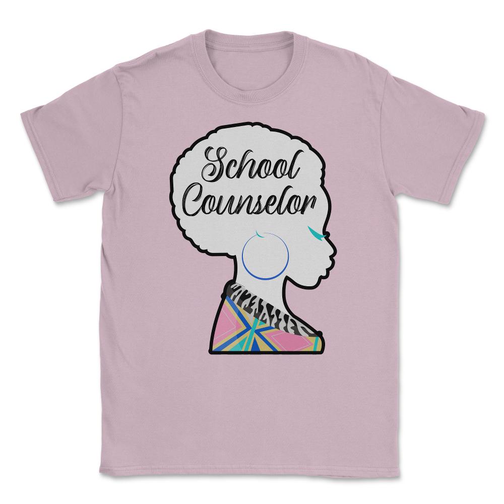 School Counselor Woman African American Roots Afro Hair design Unisex - Light Pink
