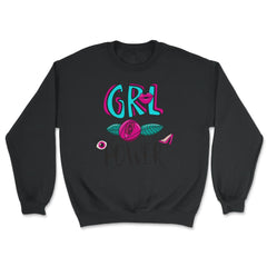 GRL Power graphic Feminist print - Unisex Sweatshirt - Black