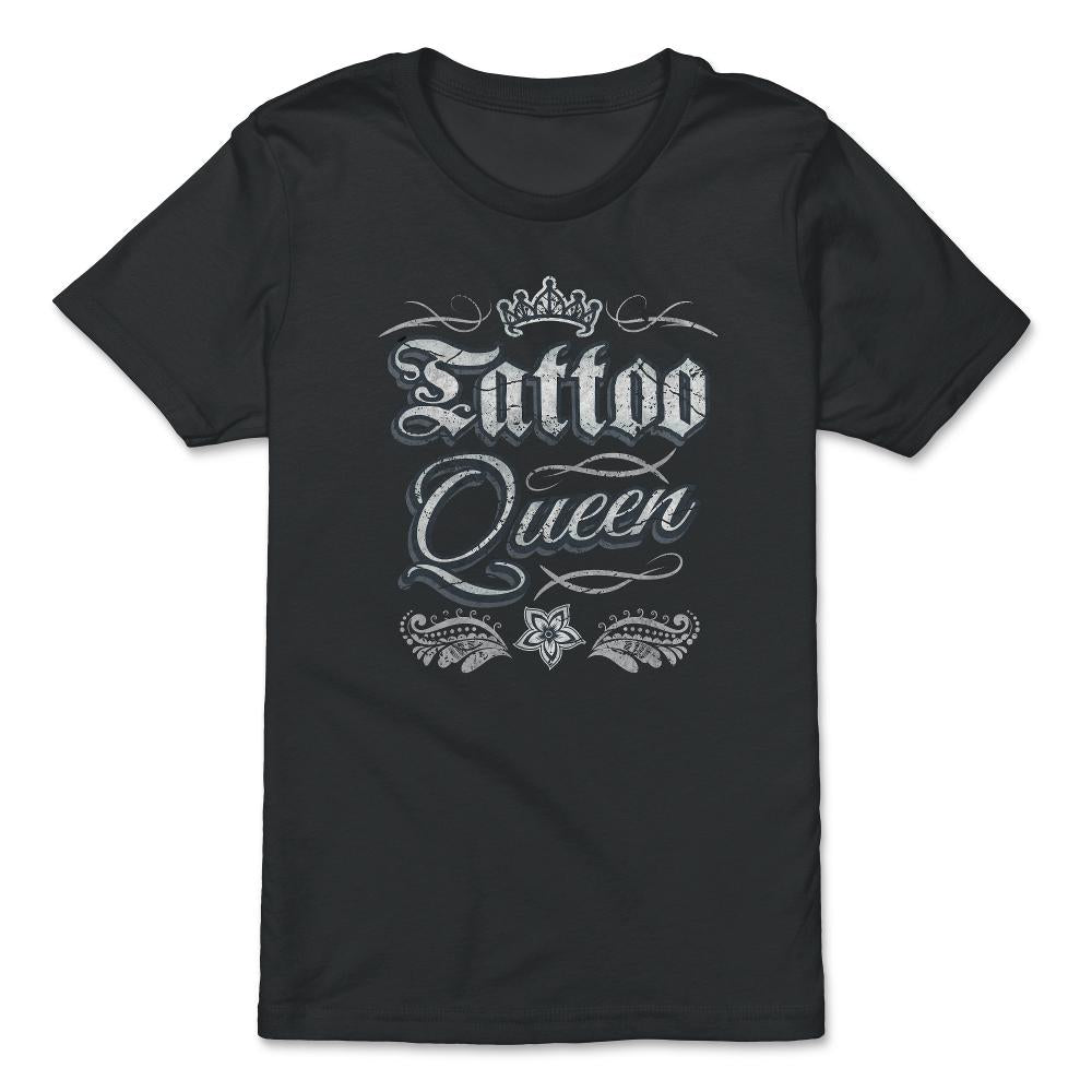 Tattoo Queen Vintage Old Style Grunge Tattoo design graphic - Premium Youth Tee - Black