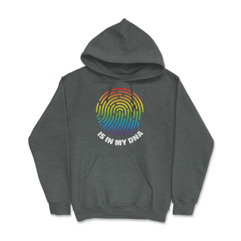 Is In My DNA Rainbow Flag Gay Pride Fingerprint Design product Hoodie - Dark Grey Heather