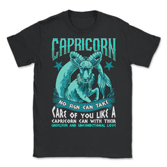 Capricorn Zodiac Sign Retro Greek Style Art print - Unisex T-Shirt - Black