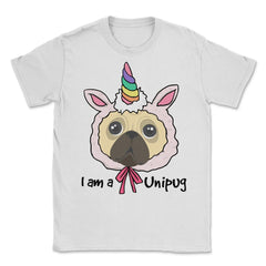 I am a Unipug graphic Funny Humor pug gift tee Unisex T-Shirt - White