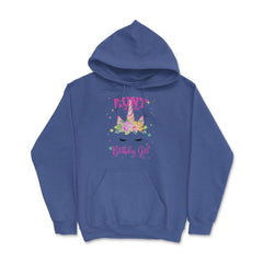 Aunt of the Birthday Girl! Unicorn Face Theme Gift design Hoodie - Royal Blue