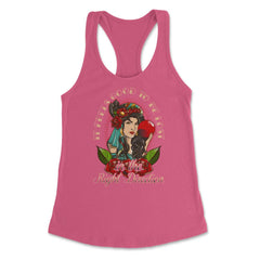 Gypsy Fortune Teller Psychic Babe design Women's Racerback Tank - Hot Pink