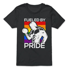 Fueled by Pride Gay Pride Iron Guy Gift graphic - Premium Youth Tee - Black