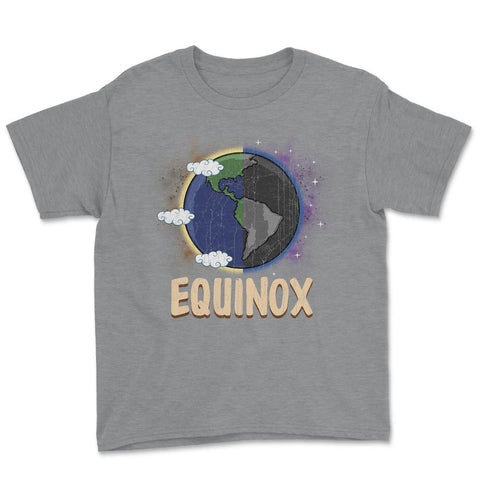 March Equinox on Earth Day & Night Cool Gift print Youth Tee - Grey Heather